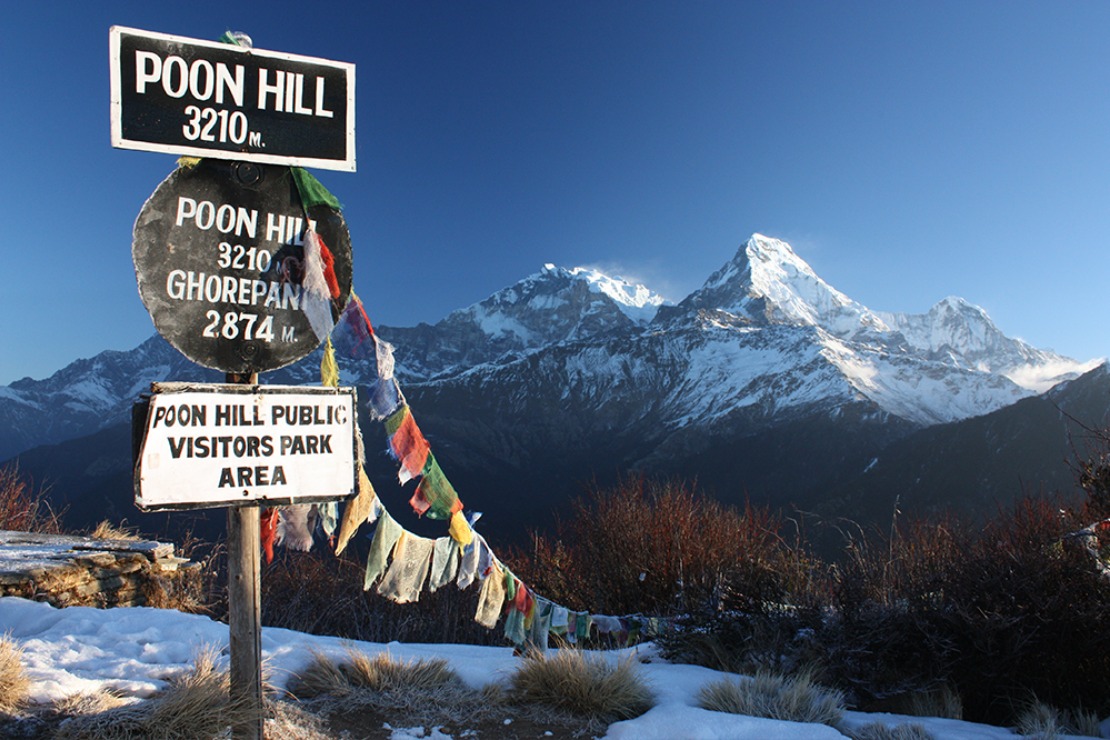 View of Annapurna mountain from Poon Hill